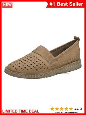 Womens Leather Loafers Slip-On Comfort Shoes Hand-Sewn
